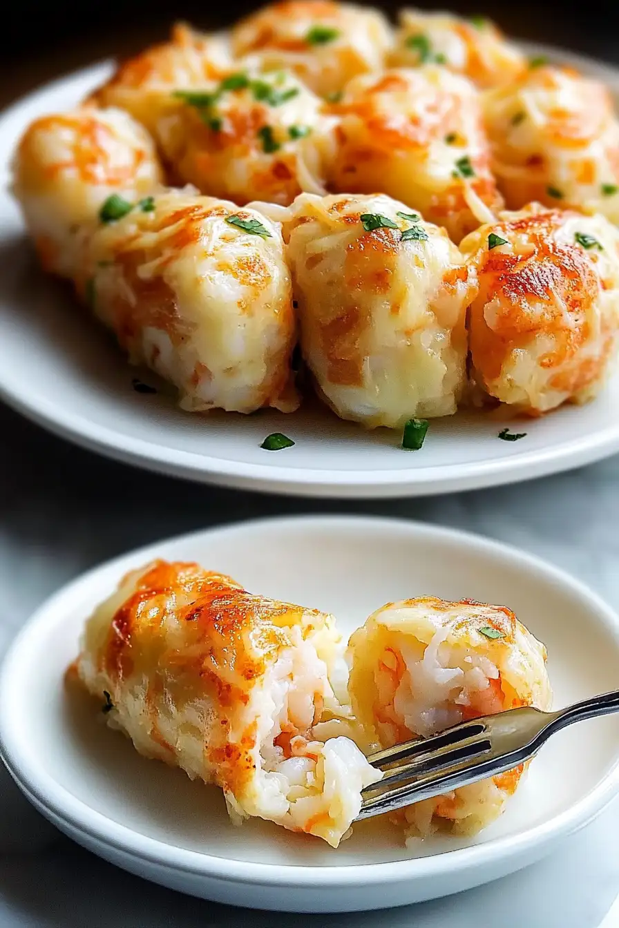 Crab Shrimp Queso Rolls
