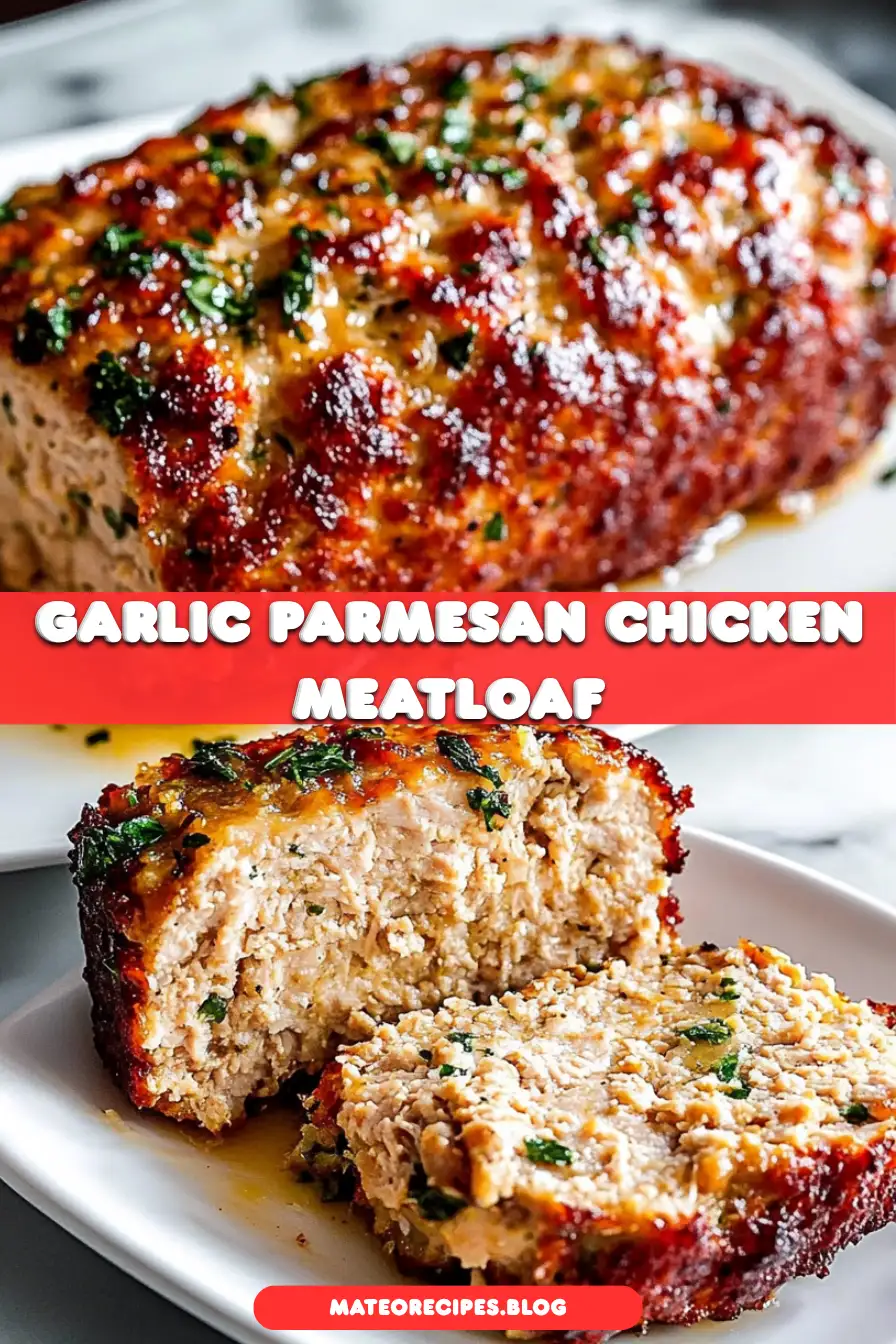 Garlic Parmesan Chicken Meatloaf