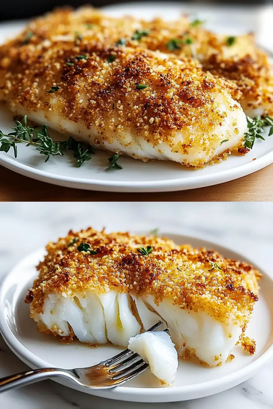 Crispy Air Fryer Parmesan Crusted Cod