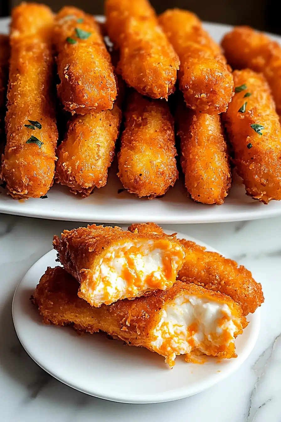 Buffalo Chicken Mozzarella Sticks