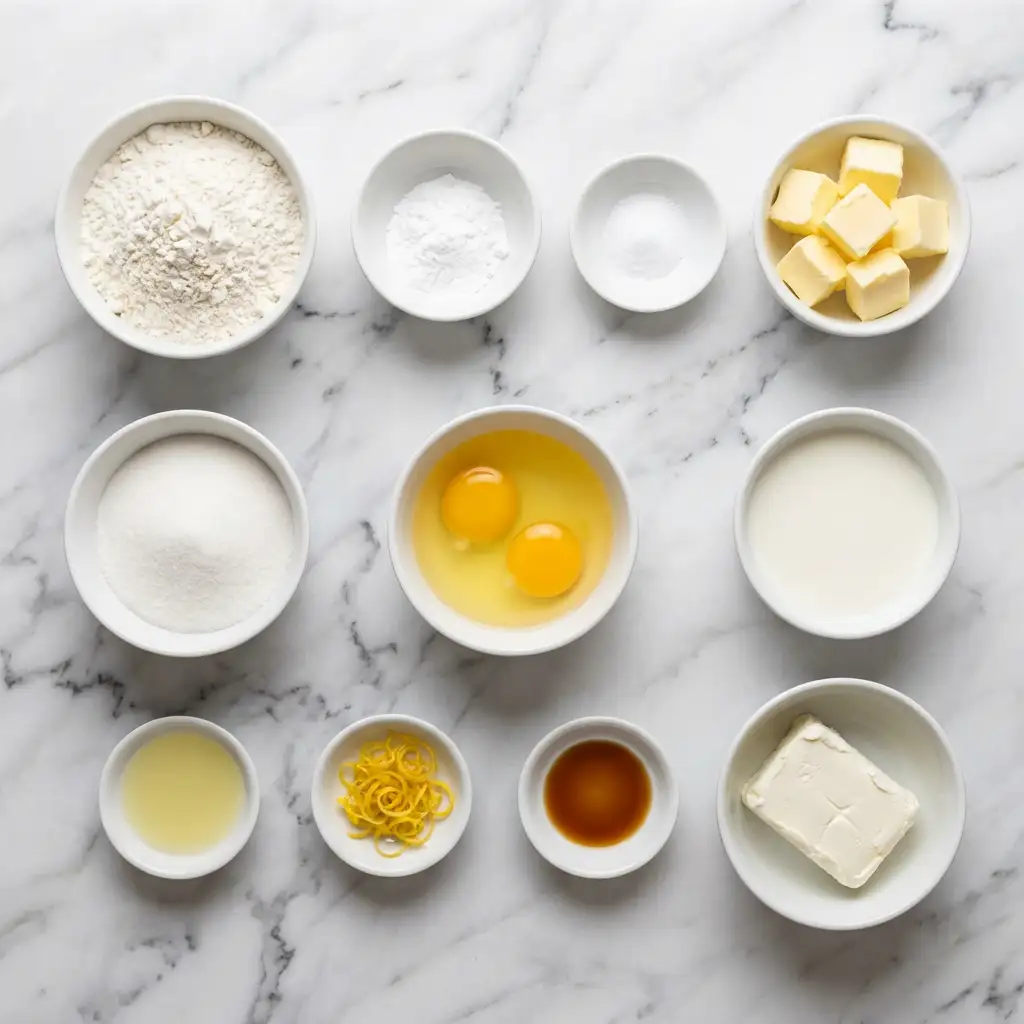 Ingredients for Lemon Cream Cheese Bread
