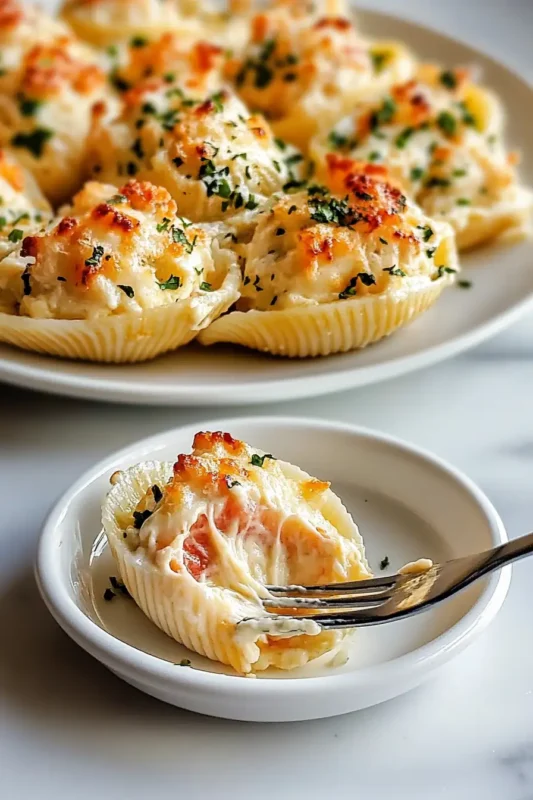 Creamy Seafood Stuffed Shells