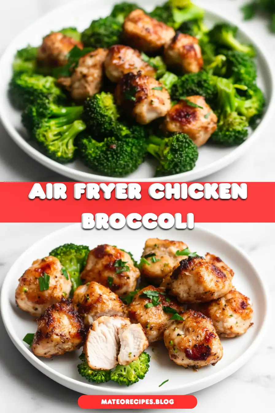 Air Fryer Chicken Bites and Broccoli