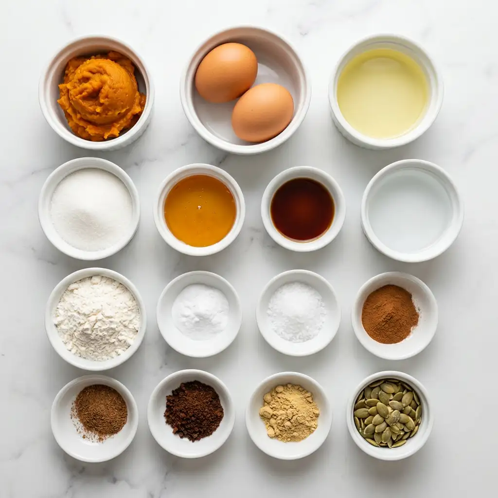 Ingredients for Copycat Starbucks Pumpkin Bread