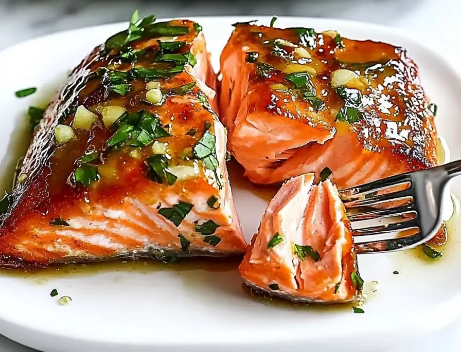 Honey-Lime Garlic Butter Baked Salmon