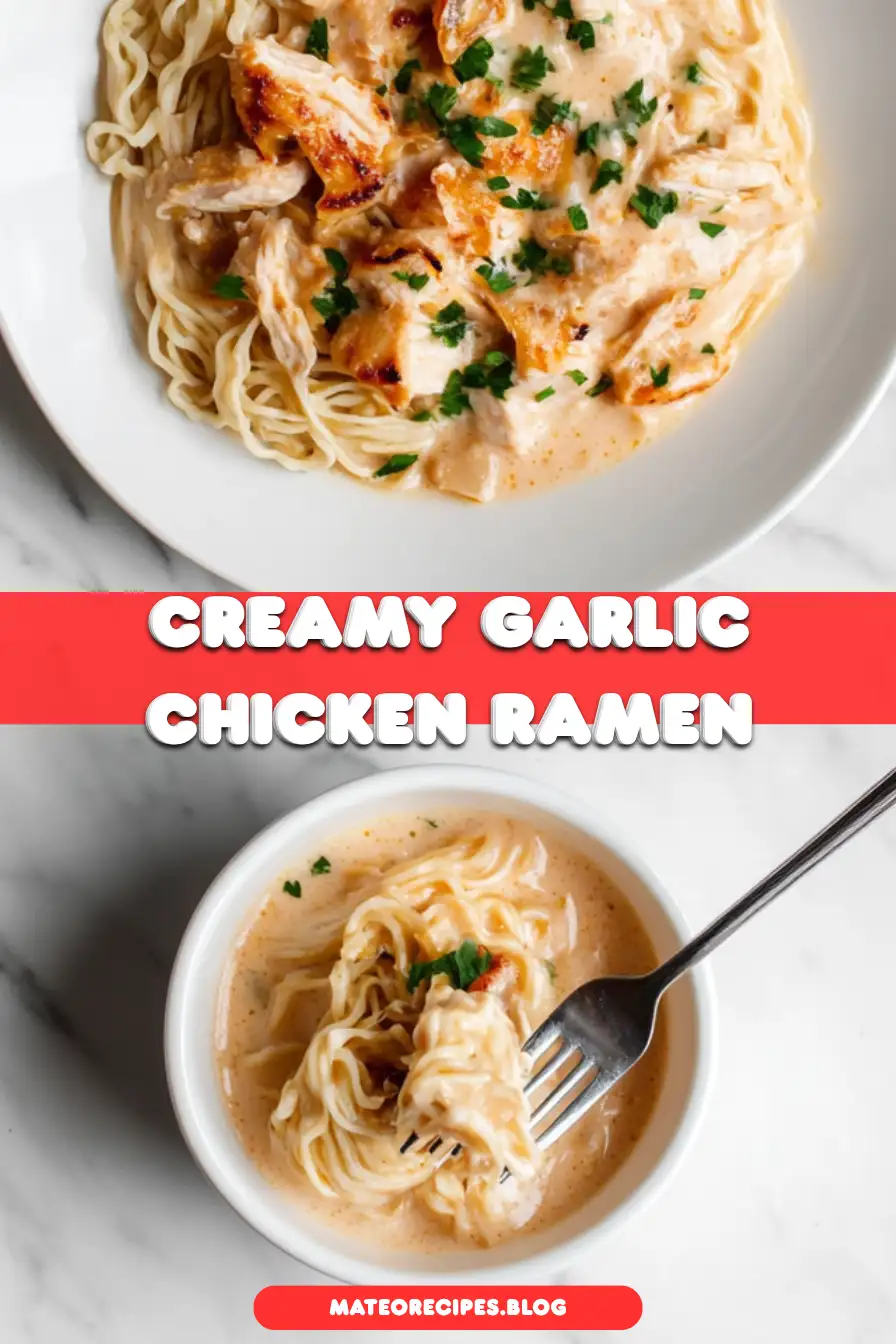 Creamy Garlic Chicken Ramen