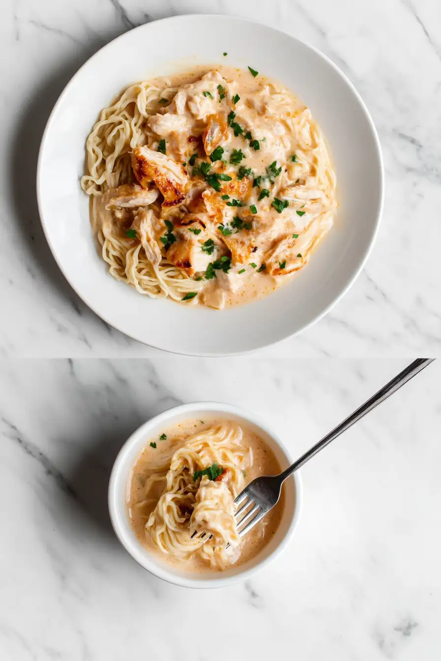 Creamy Garlic Chicken Ramen