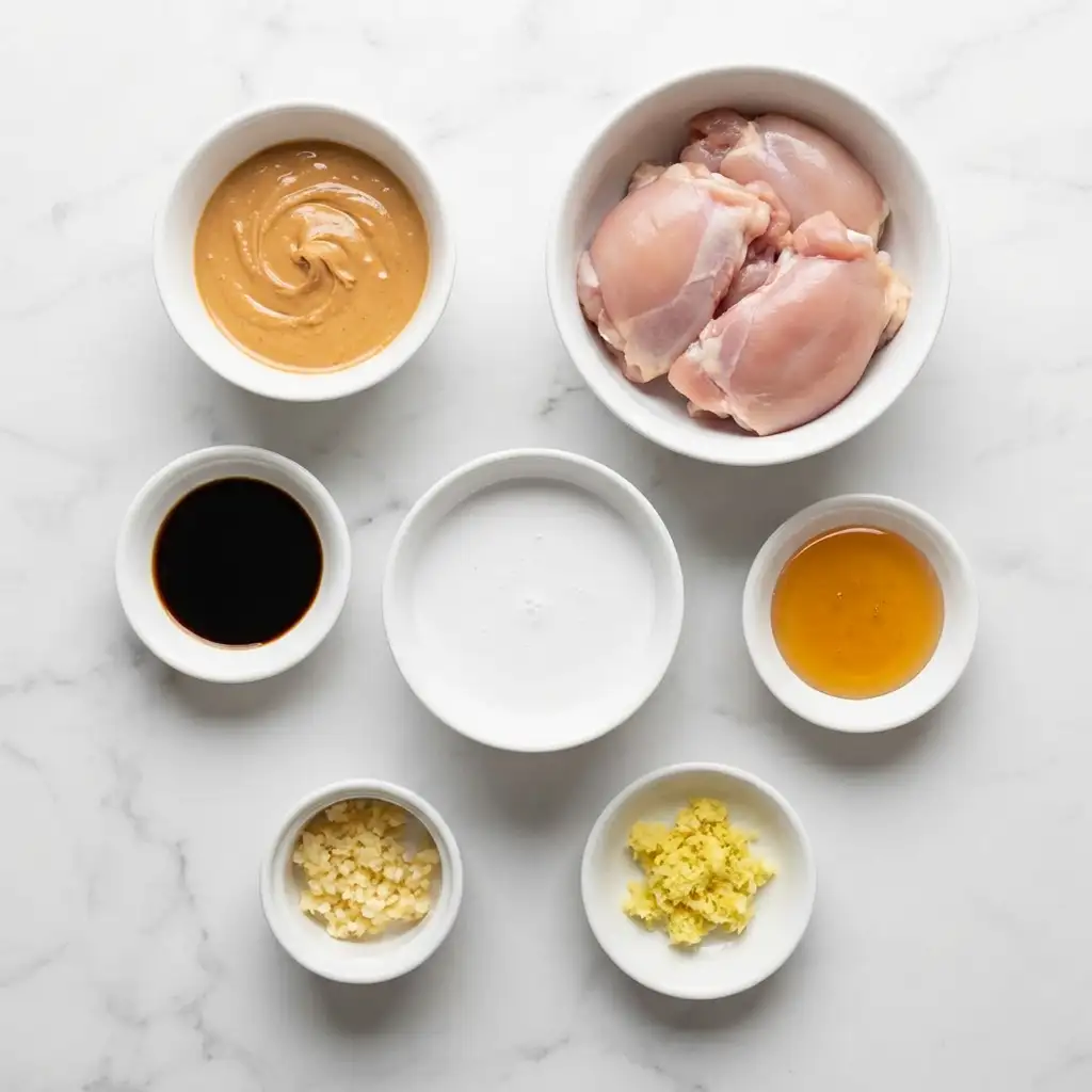 Ingredients for Slow Cooker Peanut Chicken