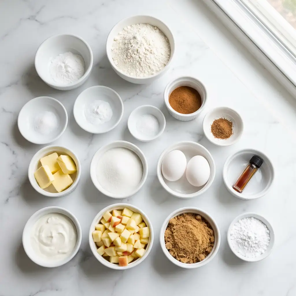 Ingredients for Apple Streusel Bread