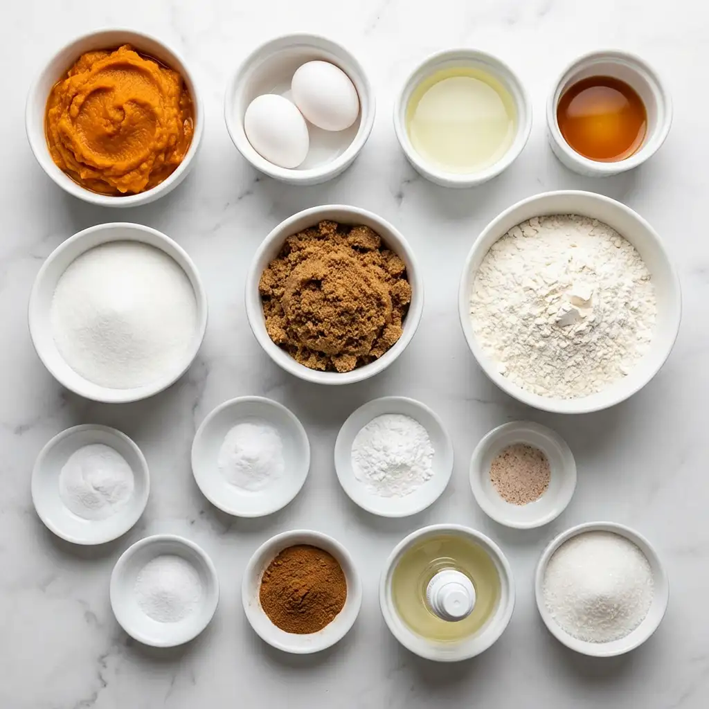 Ingredients for Tender Pumpkin Bread