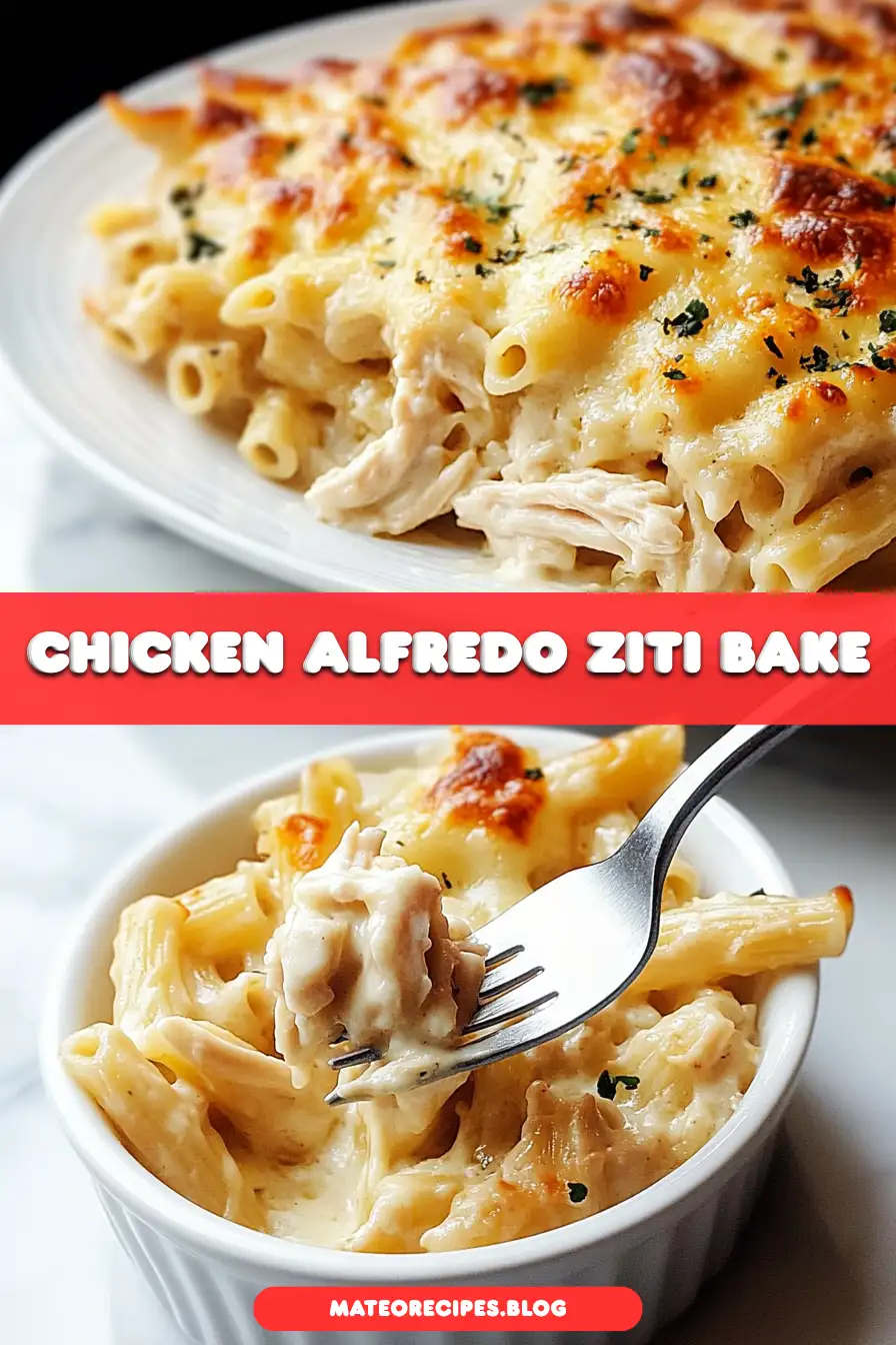 Chicken Alfredo Baked Ziti