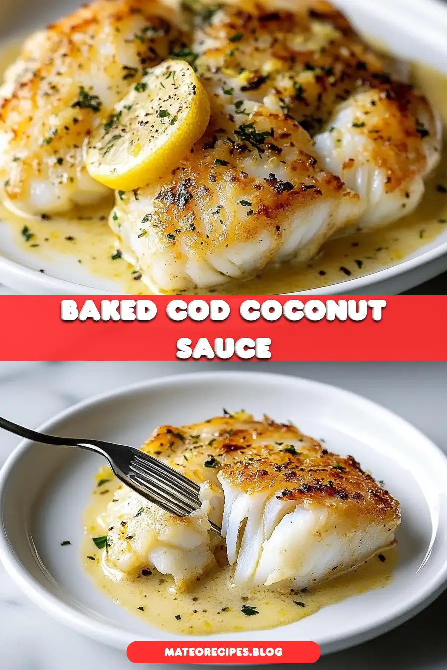 Baked Cod in Coconut Lemon Cream Sauce