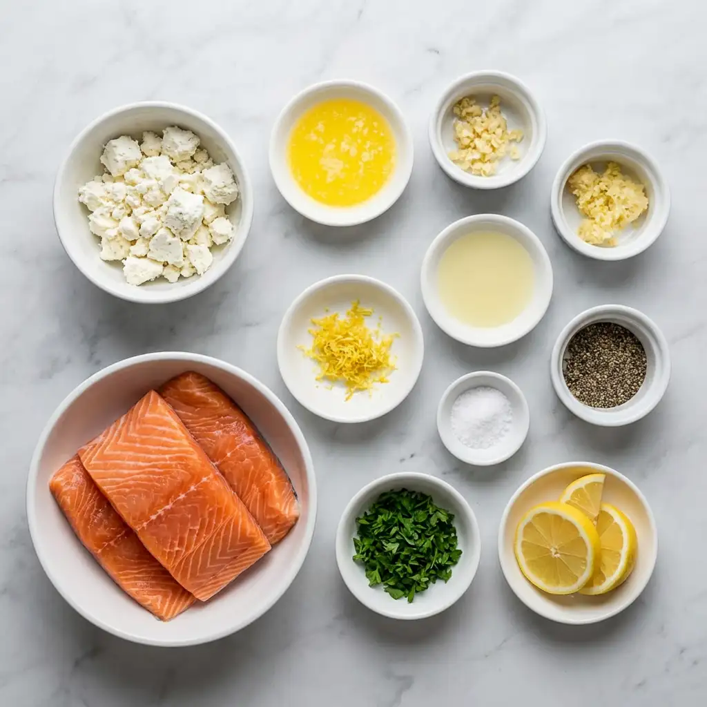 Ingredients for Baked Boursin Salmon