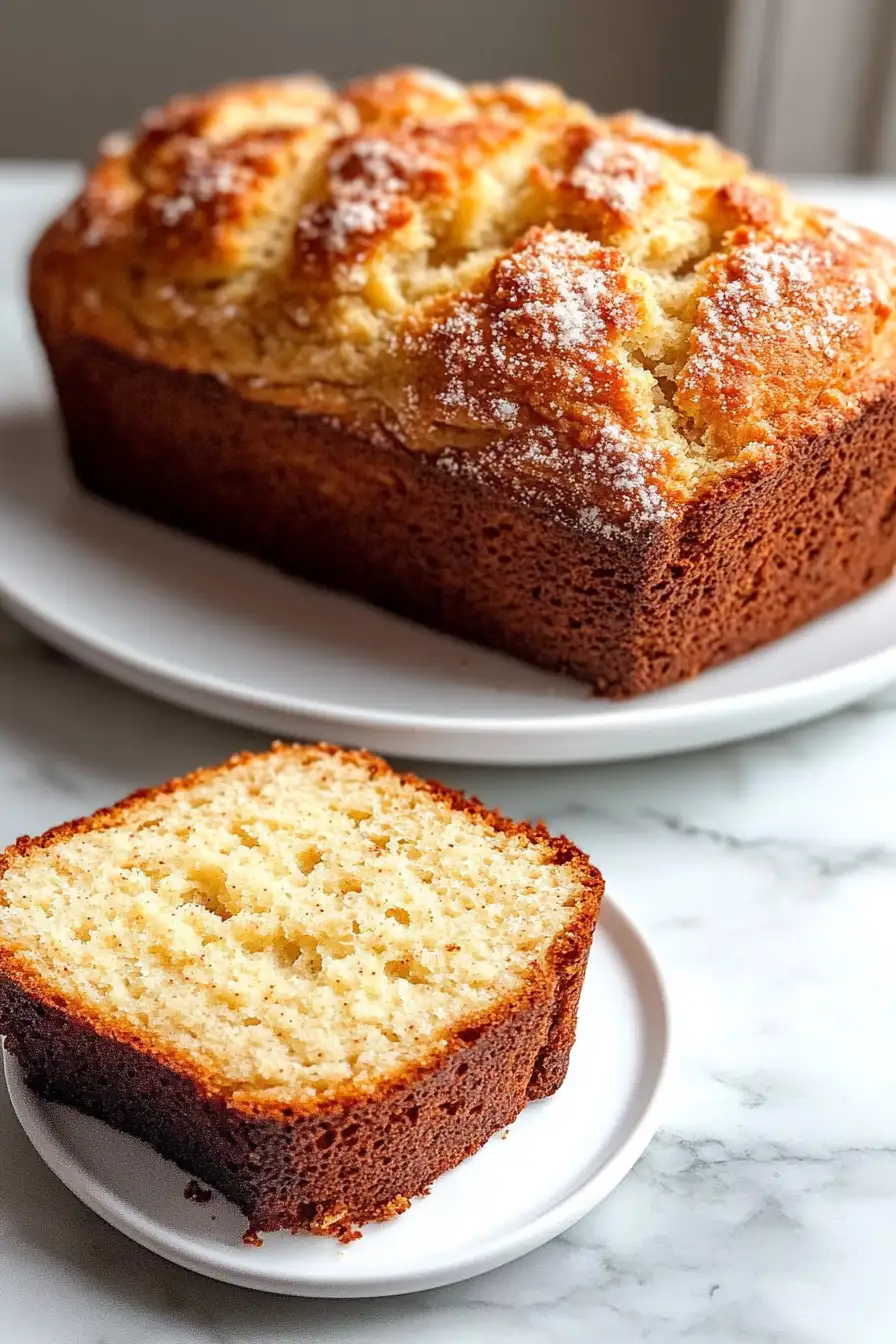 Vanilla Eggnog Bread with Crumb Topping