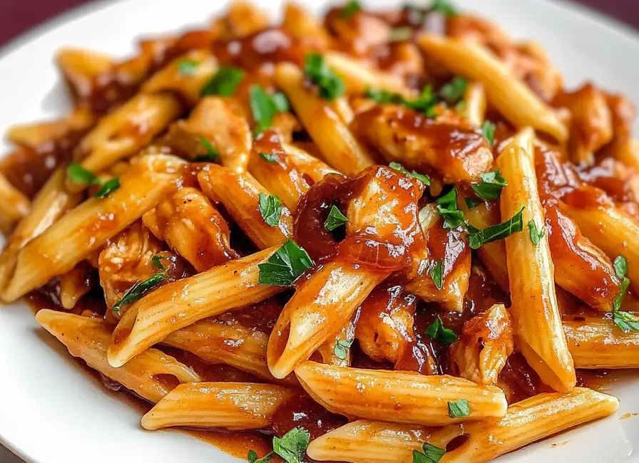 One-Pan Tangy Honey BBQ Chicken Penne