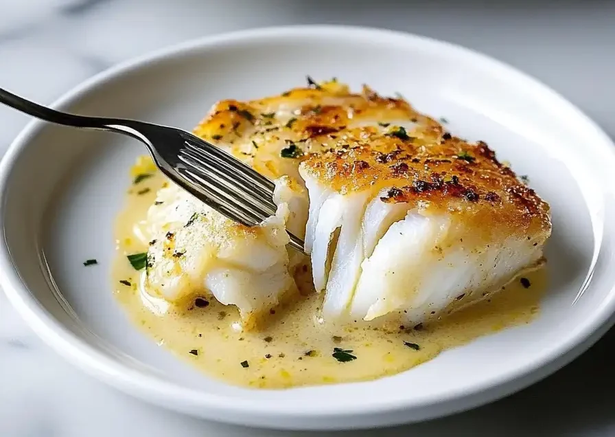 Baked Cod in Coconut Lemon Cream Sauce