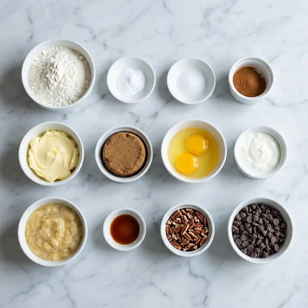 Ingredients for Moist Banana Bread
