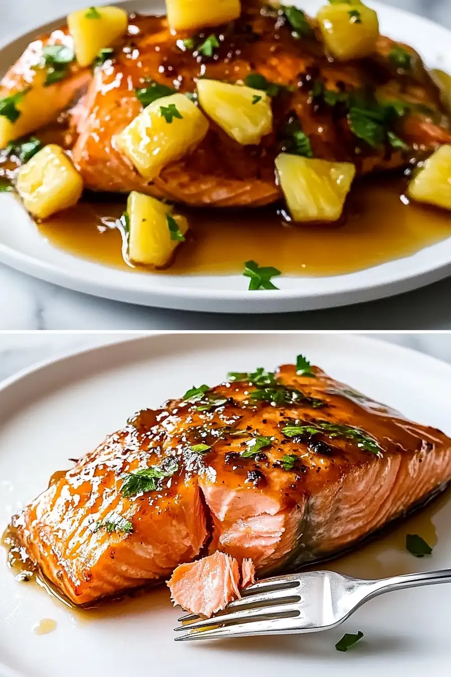 Honey Pineapple Glazed Salmon