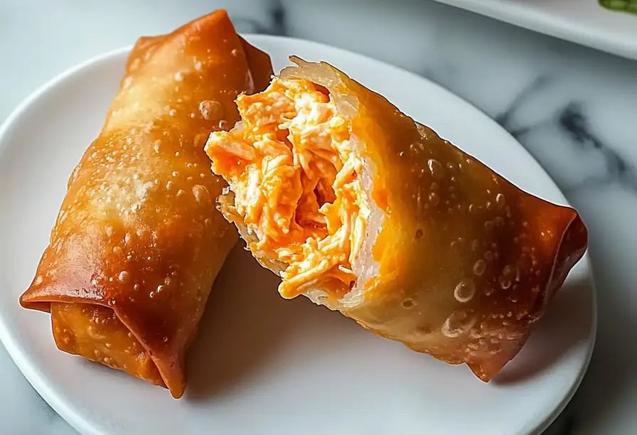 Buffalo Chicken Dip Egg Rolls