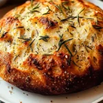 Rustic Garlic Rosemary Skillet Bread