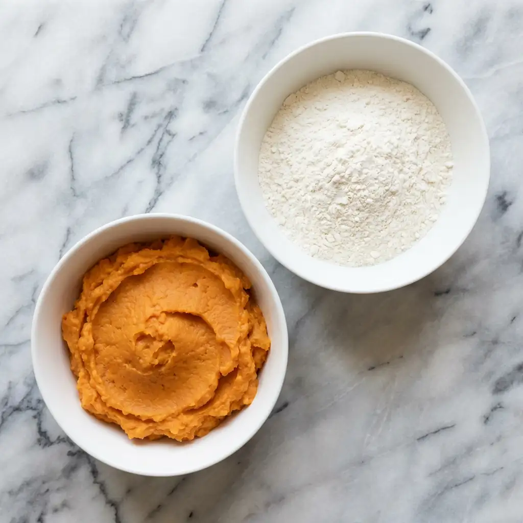 Ingredients for 2 Ingredient Sweet Potato Rolls