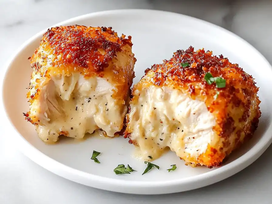 Chicken Pillows with Creamy Parmesan Sauce