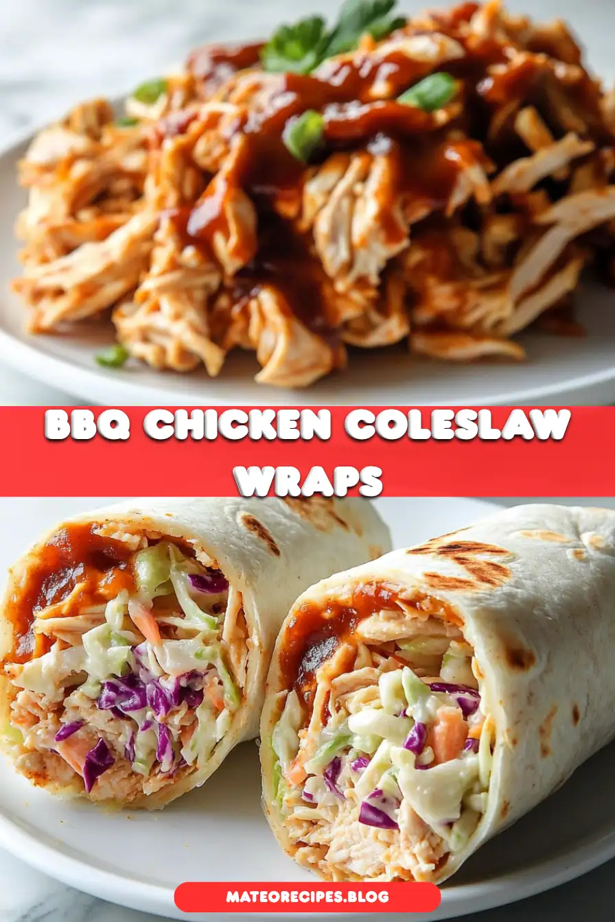 BBQ Chicken Coleslaw Wraps