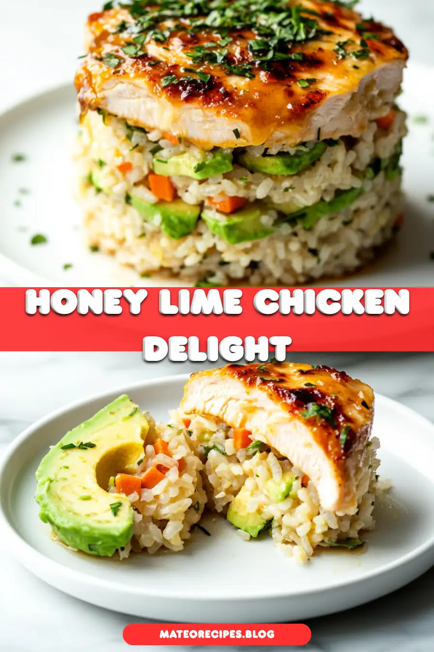 Honey Lime Chicken & Avocado Rice Stack