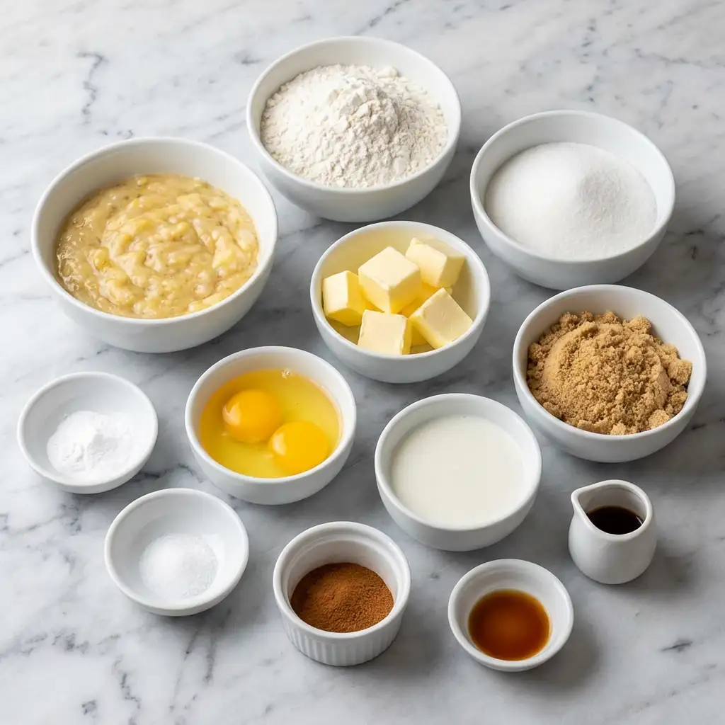 Ingredients for Cinnamon Roll Banana Bread Will Change Your Breakfast Forever
