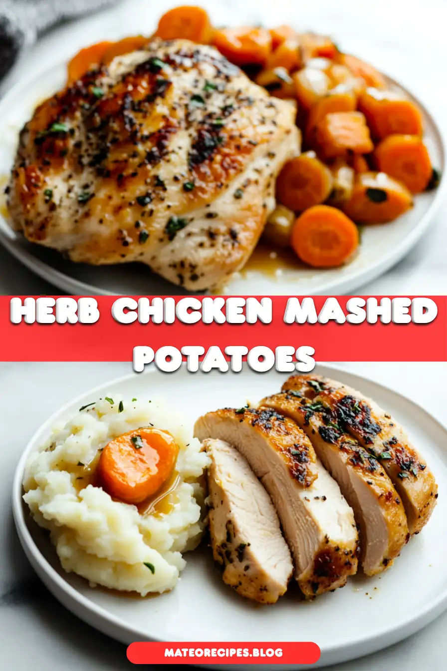 Herb Chicken with Mashed Potatoes & Glazed Carrots