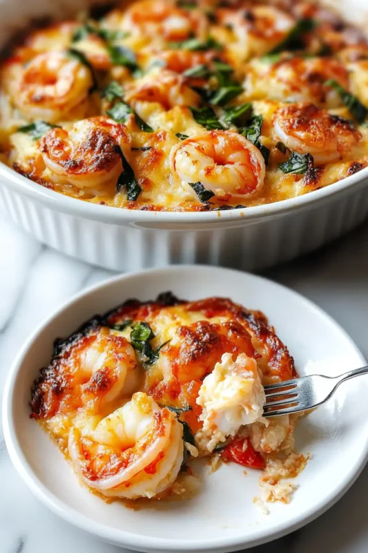Low-Carb Shrimp Tuscan Bake
