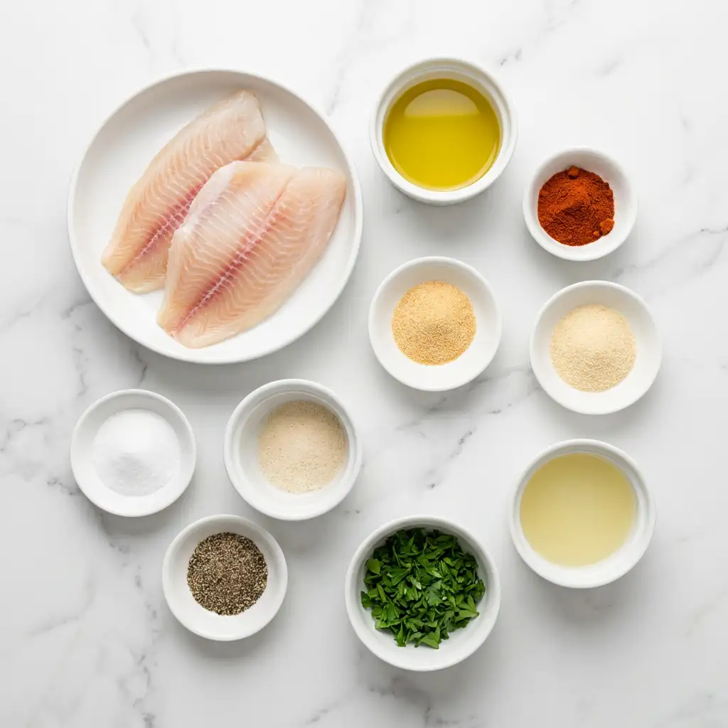 Ingredients for 15-Minute Air Fryer Tilapia