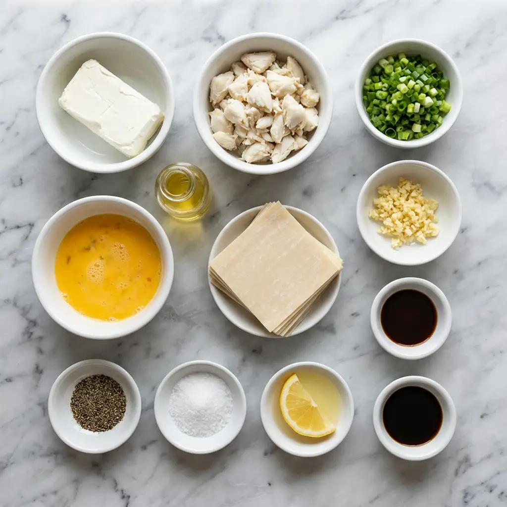 Ingredients for Crab Rangoon Bombs