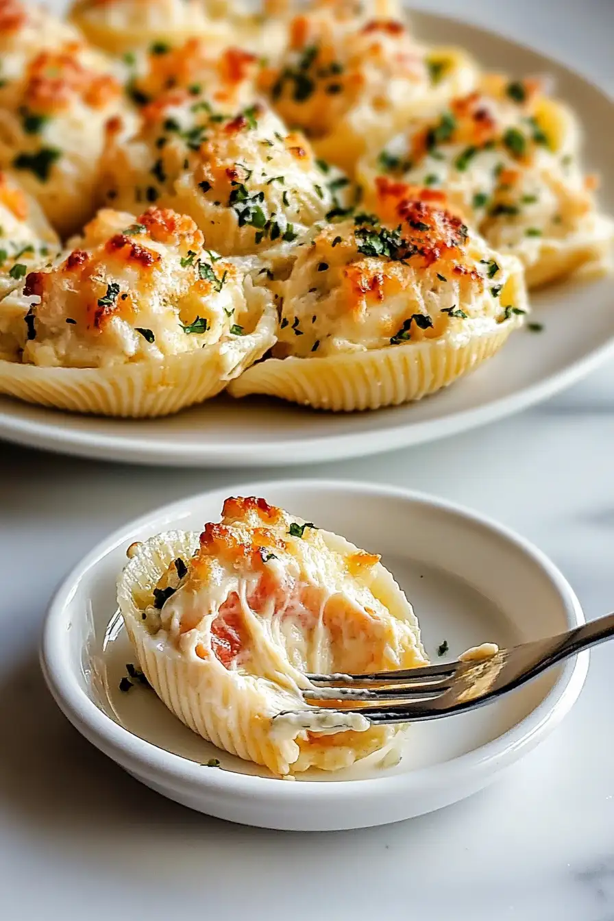 Creamy Seafood Stuffed Shells