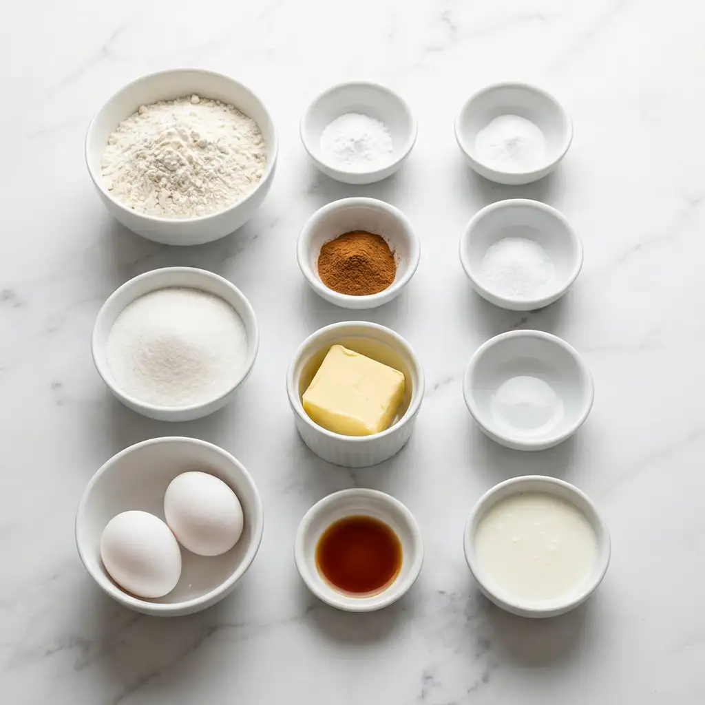 Ingredients for Irresistible Cinnamon Donut Bread - A Heavenly 5-Ingredient Delight