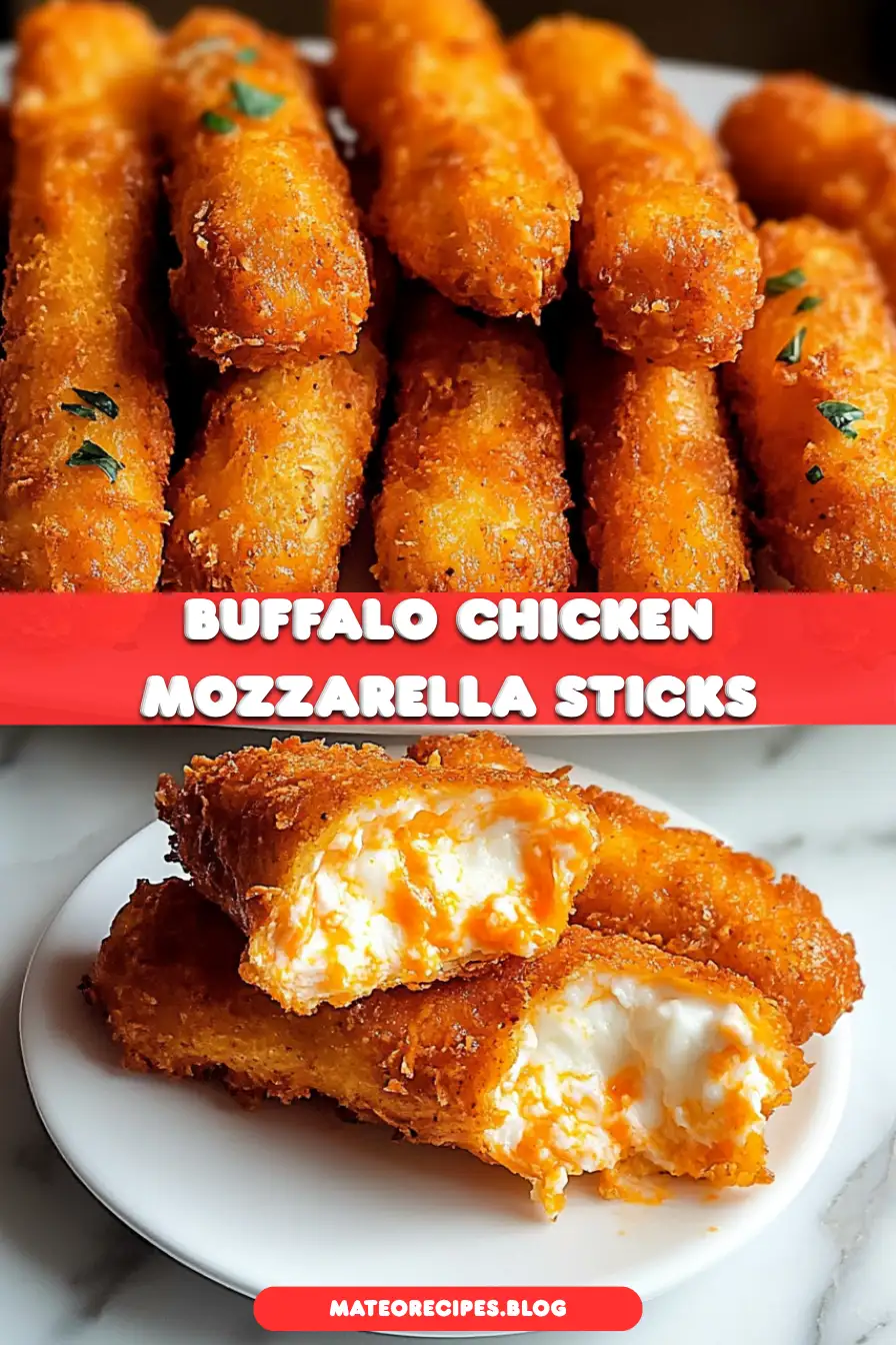 Buffalo Chicken Mozzarella Sticks