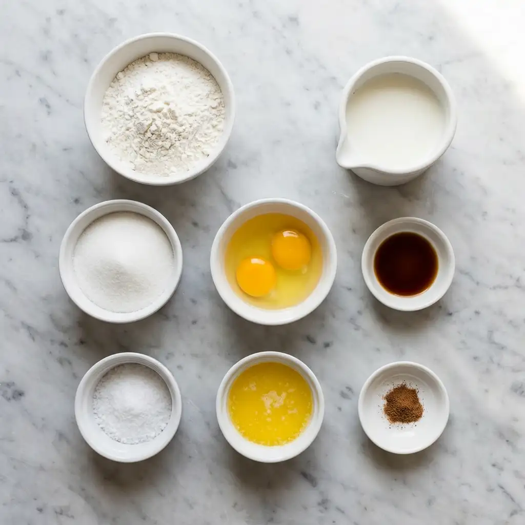 Ingredients for Easy Homemade White Bread