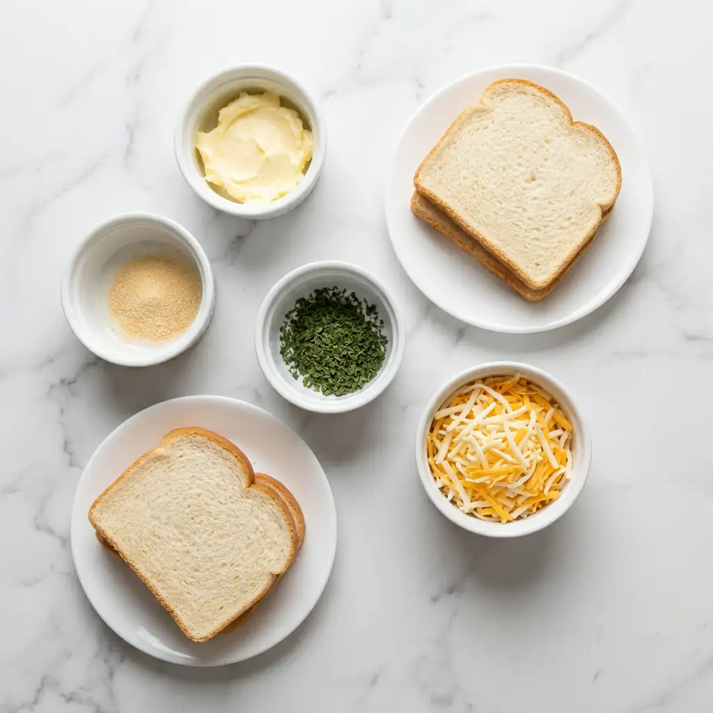 Ingredients for Garlic Bread Grilled Cheese