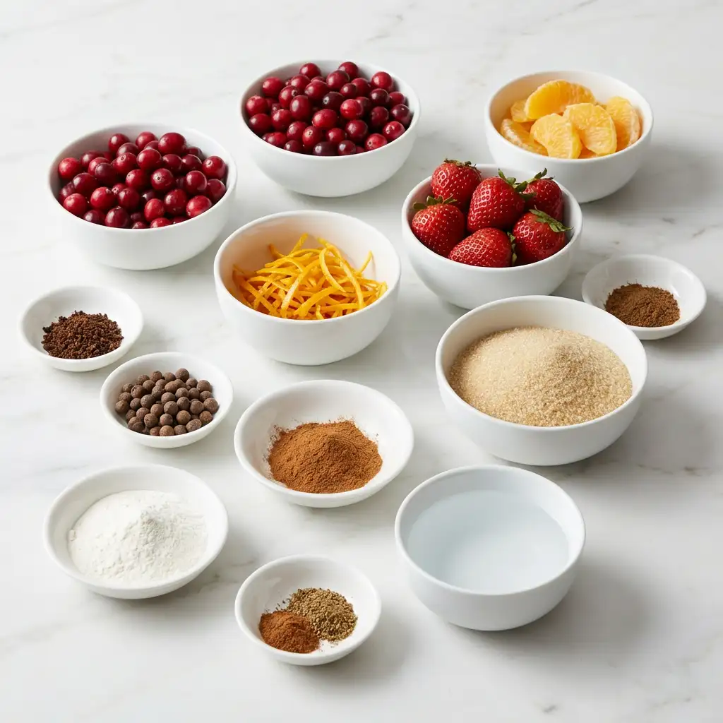 Ingredients for Magical Homemade Christmas Jam Recipe You'll Crave