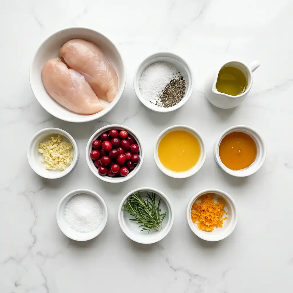 Ingredients for Holiday Cranberry Chicken Bake