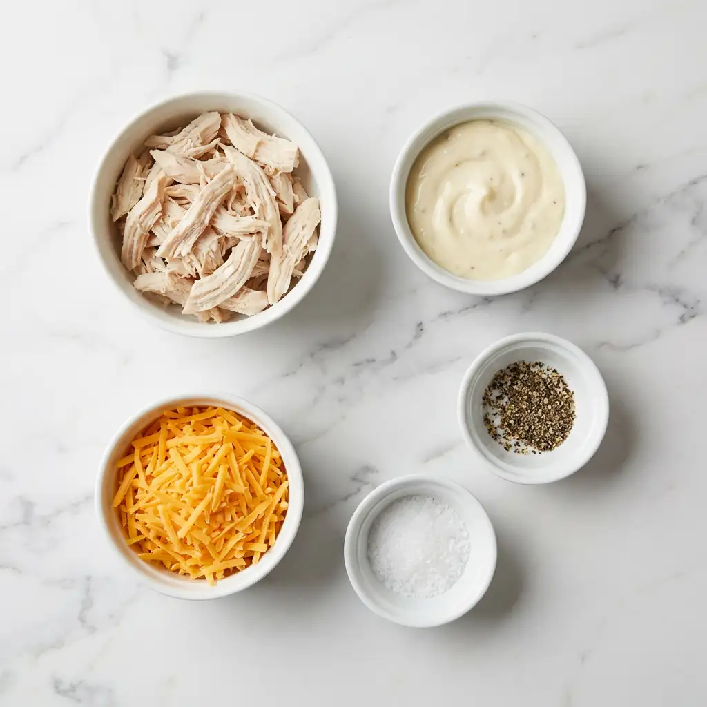 Ingredients for Irresistible Cheesy Garlic Chicken Wraps Ready in 15 Minutes