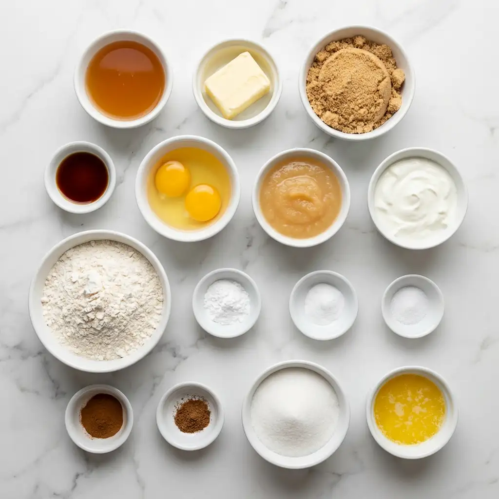 Ingredients for Apple Cider Donut Bread