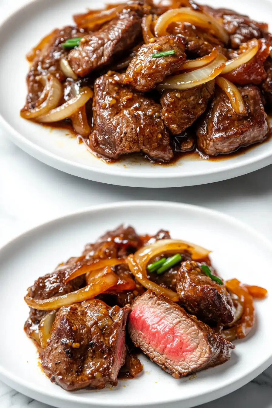 Sizzling Chinese Pepper Steak with Onions