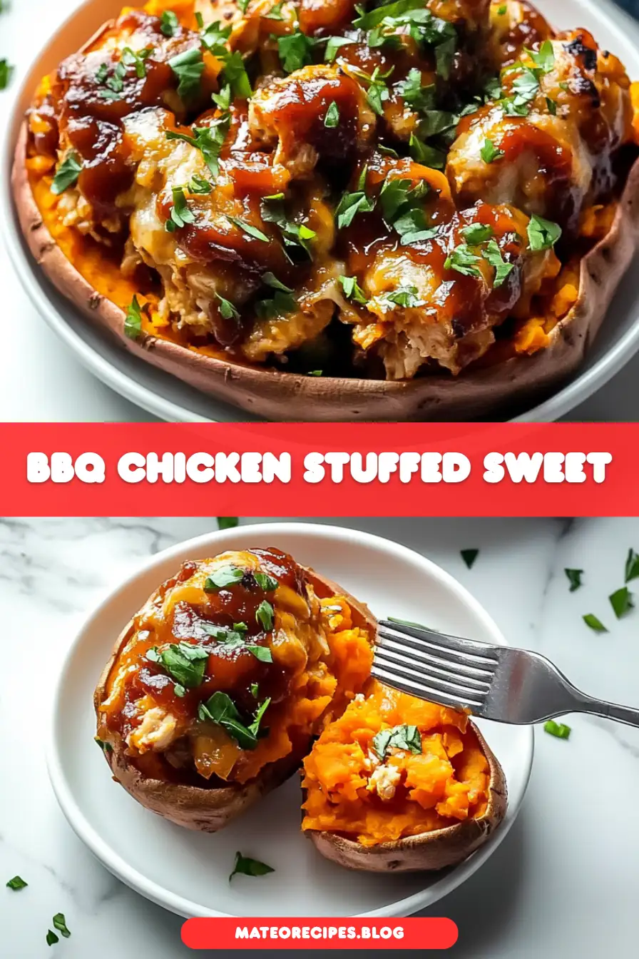 BBQ Chicken Stuffed Sweet Potatoes
