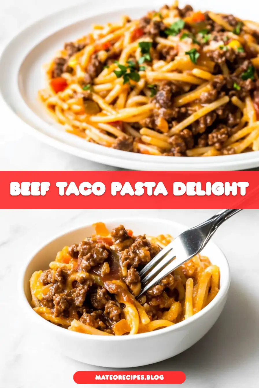 One Pot Beef Taco Pasta