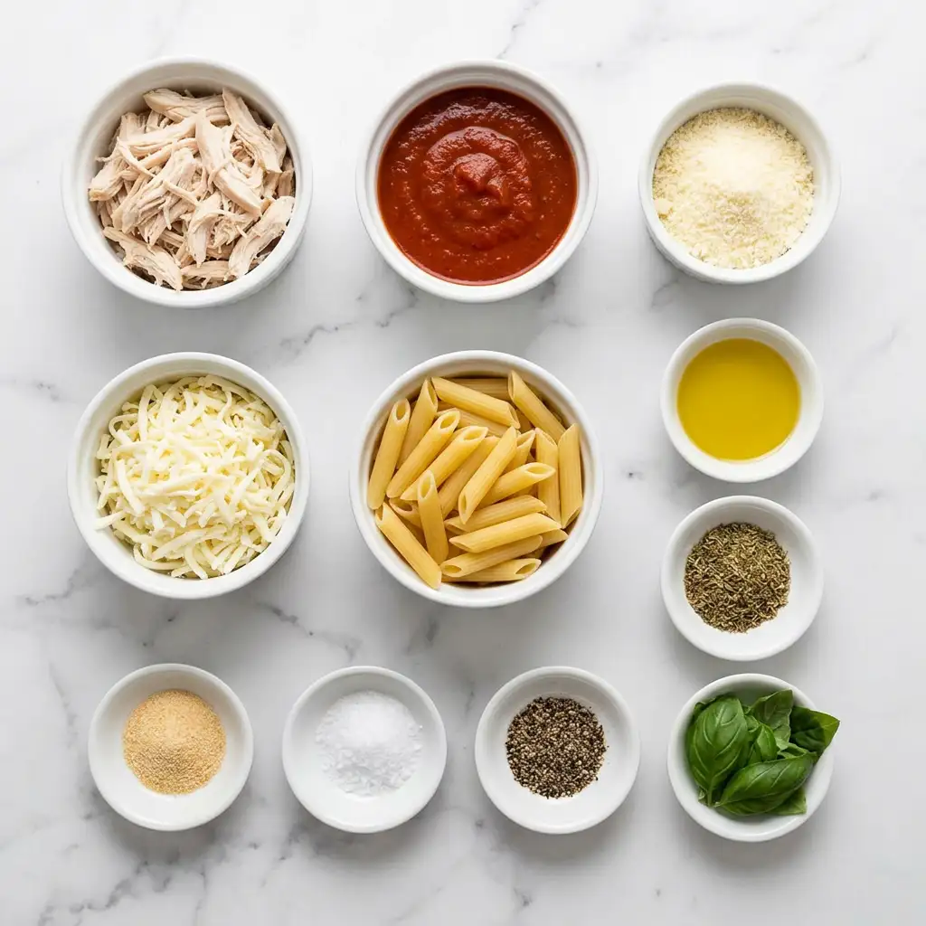 Ingredients for Chicken Parmesan Casserole