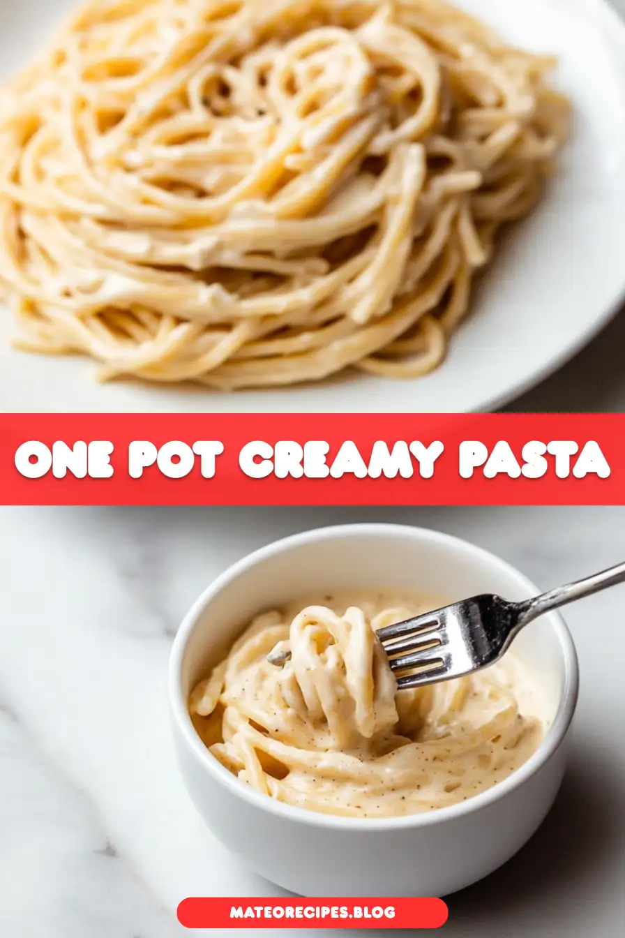 One Pot Creamy Garlic Pasta (Just 20 Minutes!)