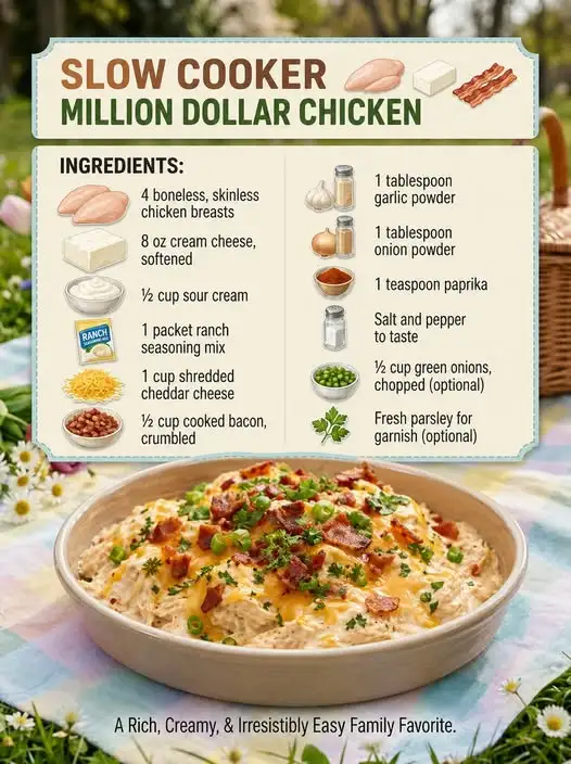 Slow Cooker Million Dollar Chicken