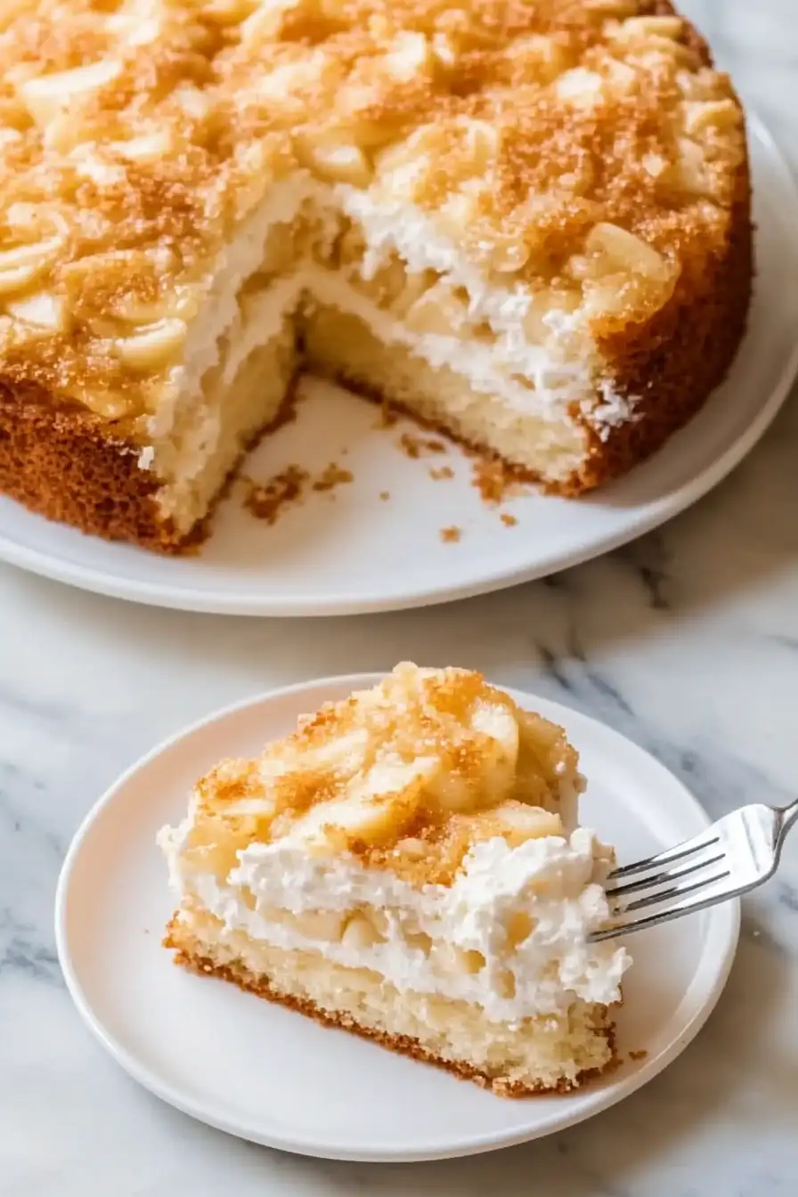 3-Ingredient Apple Angel Cloud Cake