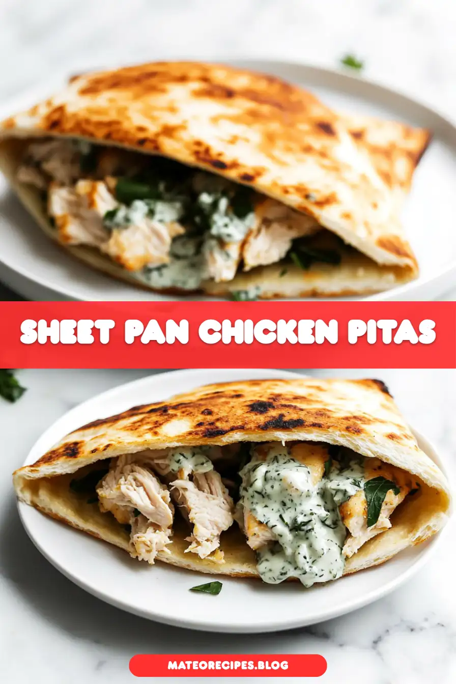 Sheet Pan Chicken Pitas with Herby Ranch